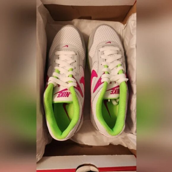 Size 7 - Nike Air Max Correlate White Fireberry Lime Green W - Picture 7 of 8